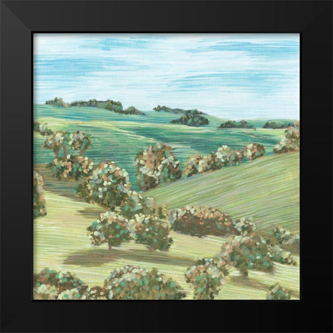 Hill Lines V Black Modern Wood Framed Art Print by Wang, Melissa