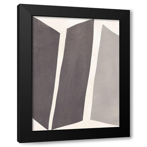 Colorblock Artifact I Black Modern Wood Framed Art Print with Double Matting by Vess, June Erica