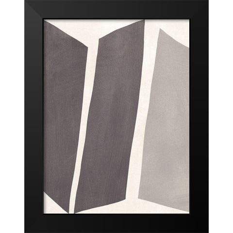 Colorblock Artifact I Black Modern Wood Framed Art Print by Vess, June Erica