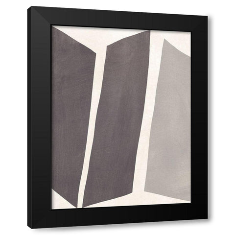 Colorblock Artifact I Black Modern Wood Framed Art Print by Vess, June Erica