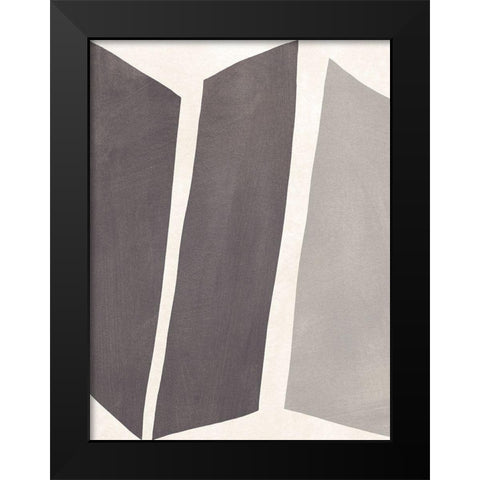 Colorblock Artifact I Black Modern Wood Framed Art Print by Vess, June Erica