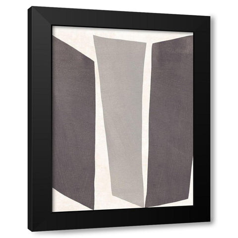 Colorblock Artifact II Black Modern Wood Framed Art Print by Vess, June Erica