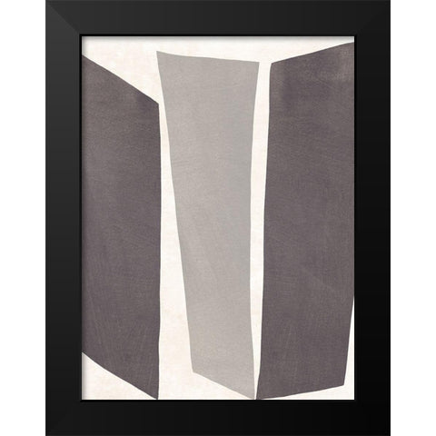 Colorblock Artifact II Black Modern Wood Framed Art Print by Vess, June Erica