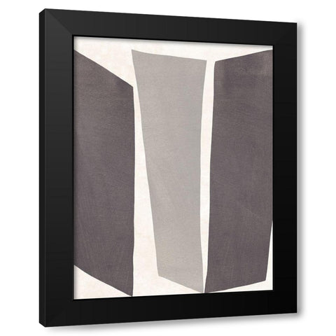 Colorblock Artifact II Black Modern Wood Framed Art Print with Double Matting by Vess, June Erica