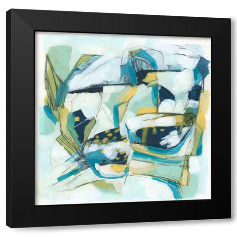Orbit Gesture IV Black Modern Wood Framed Art Print by Vess, June Erica