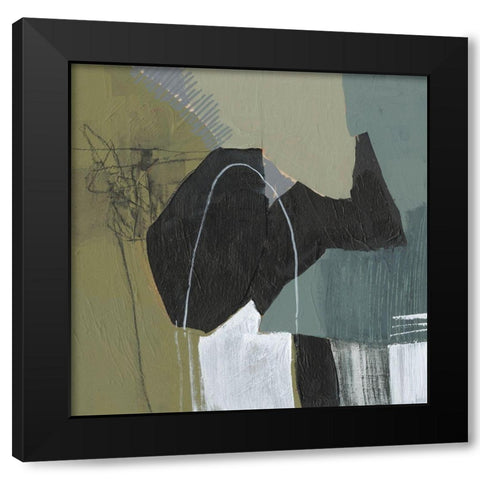 Puzzle in Neutrals I Black Modern Wood Framed Art Print with Double Matting by Goldberger, Jennifer