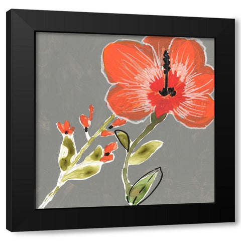 Tropic Botanicals III Black Modern Wood Framed Art Print with Double Matting by Goldberger, Jennifer