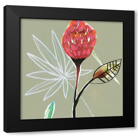 Tropic Botanicals VI Black Modern Wood Framed Art Print with Double Matting by Goldberger, Jennifer