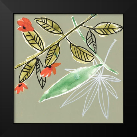 Tropic Botanicals VIII Black Modern Wood Framed Art Print by Goldberger, Jennifer