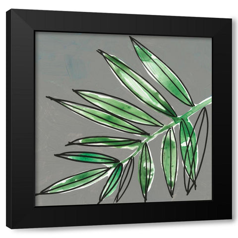 Tropic Botanicals IX Black Modern Wood Framed Art Print with Double Matting by Goldberger, Jennifer