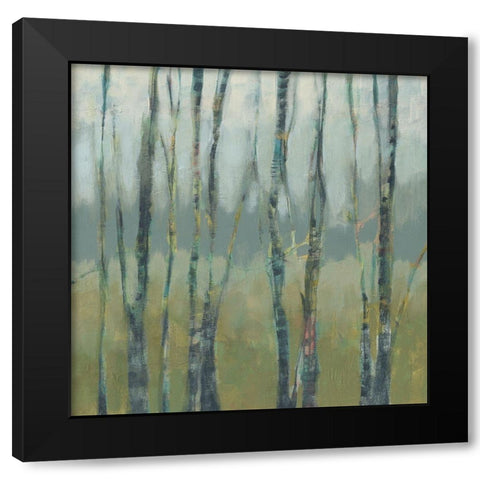 Transitional Treeline I Black Modern Wood Framed Art Print with Double Matting by Goldberger, Jennifer