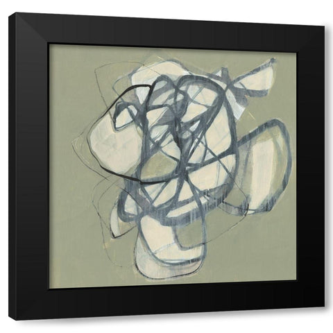 Interweb I Black Modern Wood Framed Art Print with Double Matting by Goldberger, Jennifer