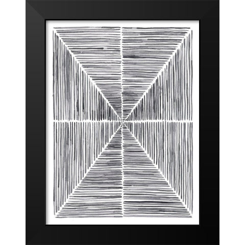 Vibrato I Black Modern Wood Framed Art Print by Lam, Vanna