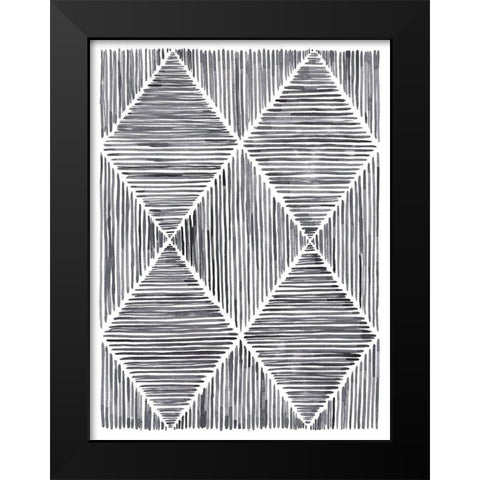Vibrato III Black Modern Wood Framed Art Print by Lam, Vanna