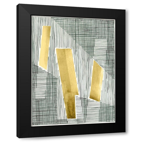 Shadow Screen II Black Modern Wood Framed Art Print with Double Matting by Lam, Vanna