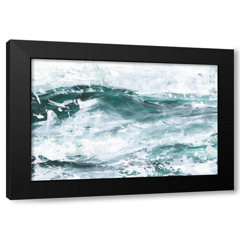 Misty Waves I Black Modern Wood Framed Art Print with Double Matting by Harper, Ethan