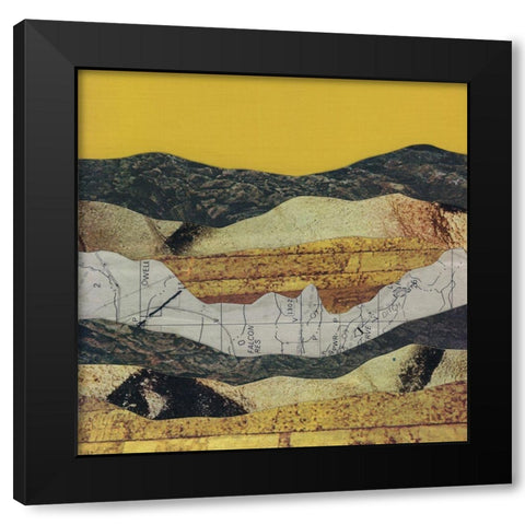 Mountain Series #5 Black Modern Wood Framed Art Print by Rau, Lorelle
