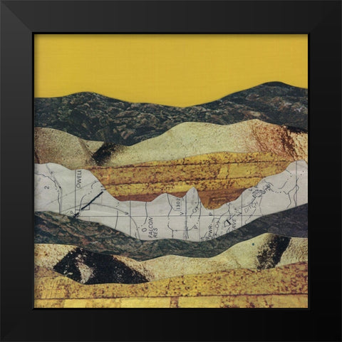 Mountain Series #5 Black Modern Wood Framed Art Print by Rau, Lorelle