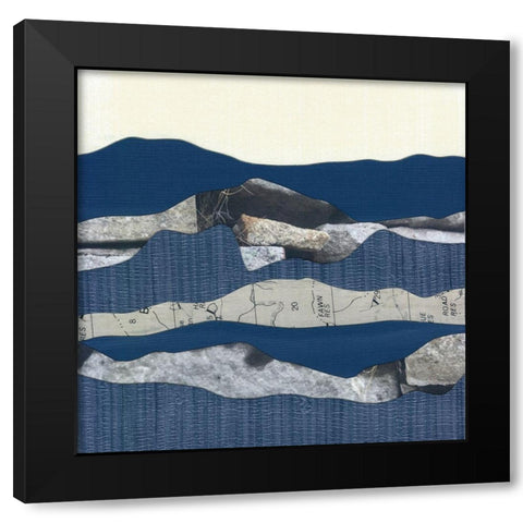 Mountain Series #19 Black Modern Wood Framed Art Print by Rau, Lorelle
