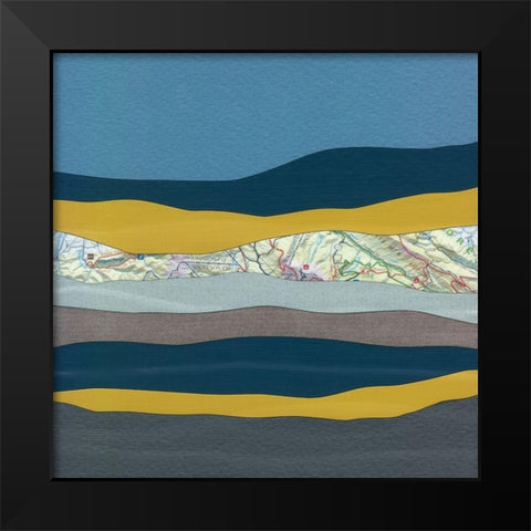 Mountain Series #39 Black Modern Wood Framed Art Print by Rau, Lorelle