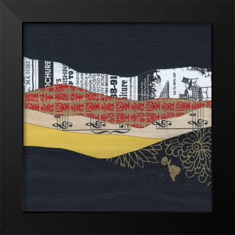Mountain Series #70 Black Modern Wood Framed Art Print by Rau, Lorelle