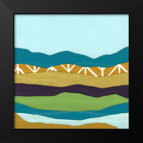 Mountain Series #94 Black Modern Wood Framed Art Print by Rau, Lorelle