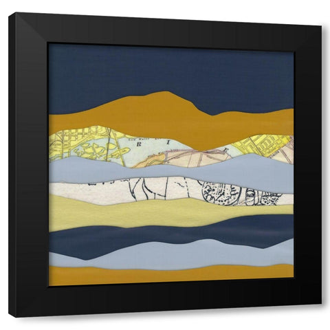 Mountain Series #99 Black Modern Wood Framed Art Print by Rau, Lorelle