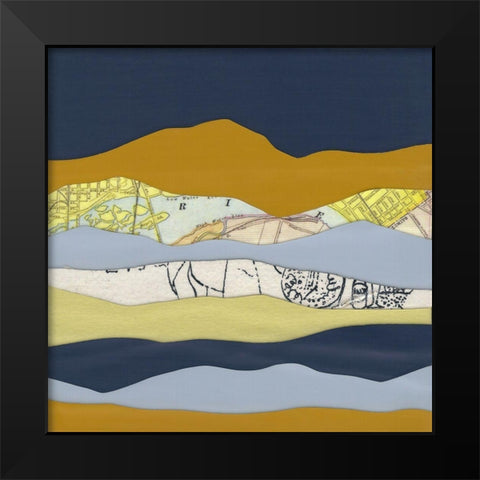 Mountain Series #99 Black Modern Wood Framed Art Print by Rau, Lorelle