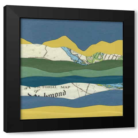 Mountain Series #108 Black Modern Wood Framed Art Print by Rau, Lorelle