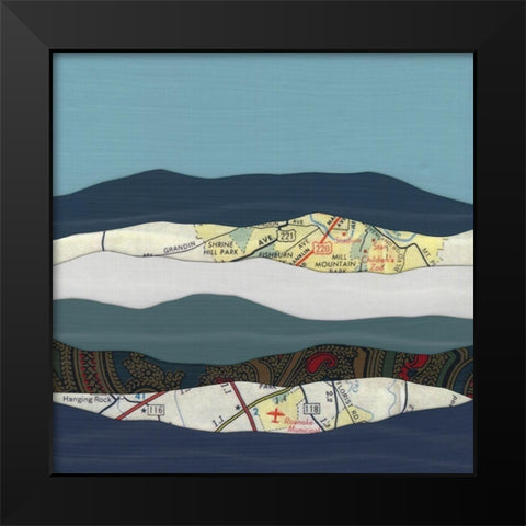 Mountain Series #120 Black Modern Wood Framed Art Print by Rau, Lorelle