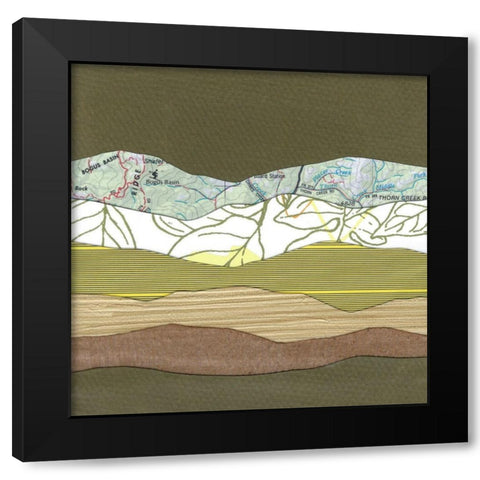Mountain Series #123 Black Modern Wood Framed Art Print by Rau, Lorelle