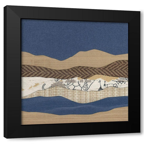 Mountain Series #129 Black Modern Wood Framed Art Print with Double Matting by Rau, Lorelle