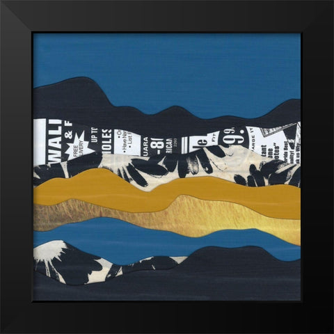 Mountain Series #146 Black Modern Wood Framed Art Print by Rau, Lorelle
