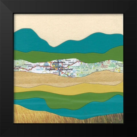 Mountain Series #150 Black Modern Wood Framed Art Print by Rau, Lorelle