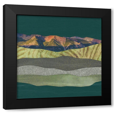 Mountain Series #153 Black Modern Wood Framed Art Print with Double Matting by Rau, Lorelle