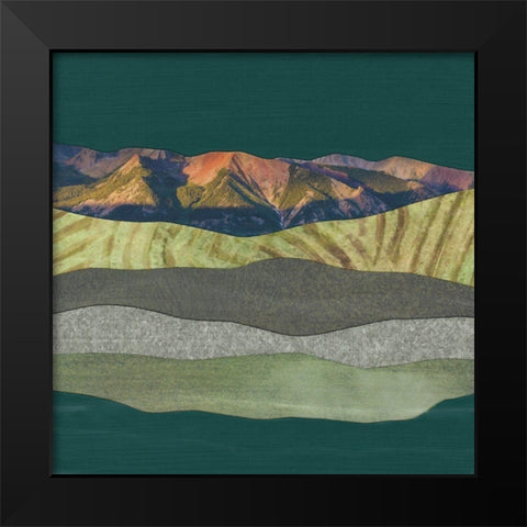 Mountain Series #153 Black Modern Wood Framed Art Print by Rau, Lorelle
