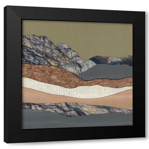 Mountain Series #159 Black Modern Wood Framed Art Print with Double Matting by Rau, Lorelle