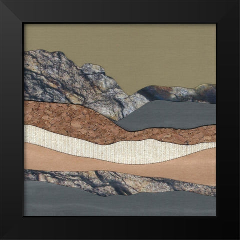 Mountain Series #159 Black Modern Wood Framed Art Print by Rau, Lorelle