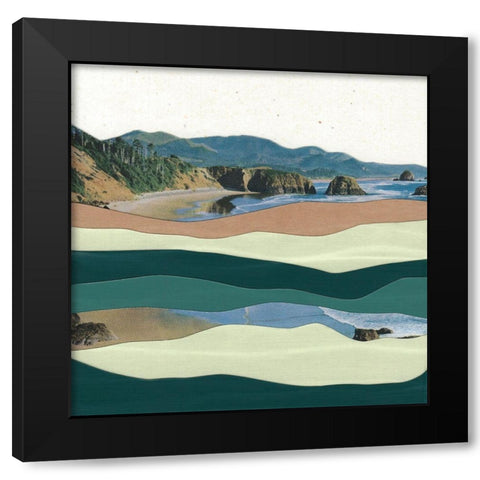 Mountain Series #160 Black Modern Wood Framed Art Print with Double Matting by Rau, Lorelle