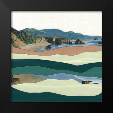 Mountain Series #160 Black Modern Wood Framed Art Print by Rau, Lorelle