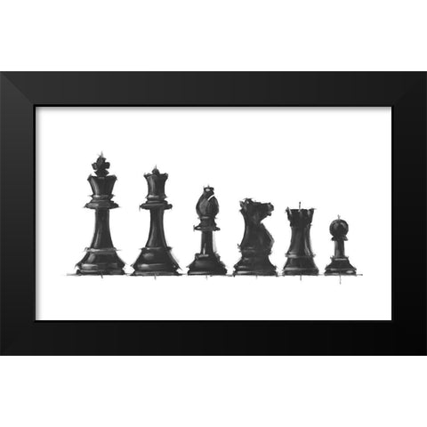 Starting Line Up I Black Modern Wood Framed Art Print by Harper, Ethan