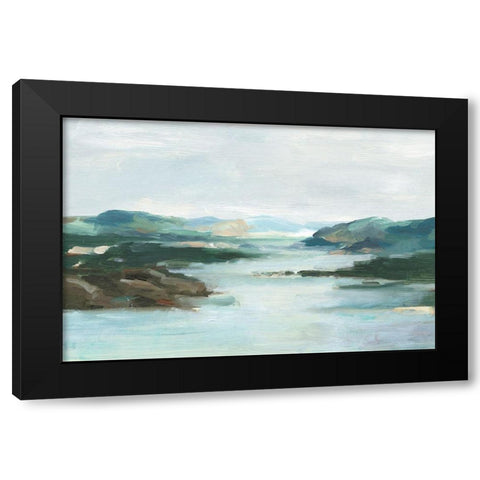 Misty Cove I Black Modern Wood Framed Art Print with Double Matting by Harper, Ethan