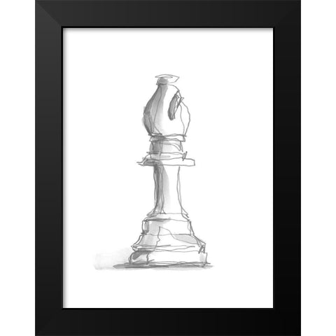 Chess Piece Study IV Black Modern Wood Framed Art Print by Harper, Ethan