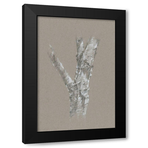 Chalk Birch Study II Black Modern Wood Framed Art Print by Harper, Ethan