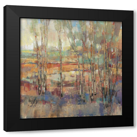 Kaleidoscopic Forest I Black Modern Wood Framed Art Print with Double Matting by OToole, Tim