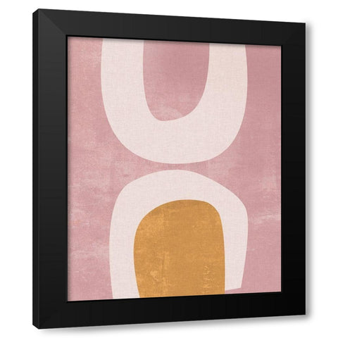 Custom Sun Temple I Black Modern Wood Framed Art Print with Double Matting by Wang, Melissa