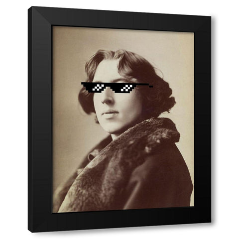 Masked Masters (Deal With It) Black Modern Wood Framed Art Print by Green, Jacob