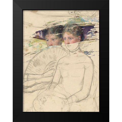 Masked Masters (At the Opera) Black Modern Wood Framed Art Print by Green, Jacob