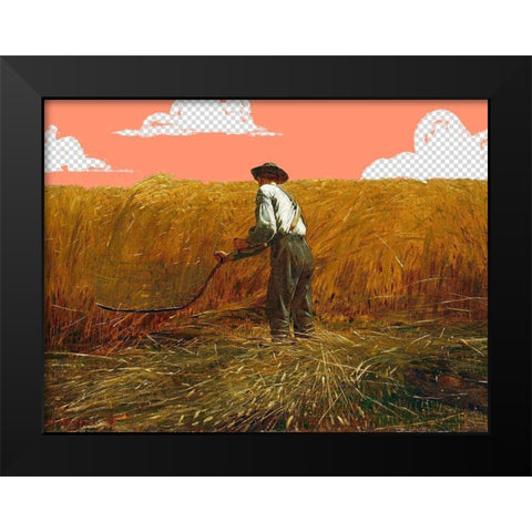 Masked Masters (Reaping) Black Modern Wood Framed Art Print by Green, Jacob