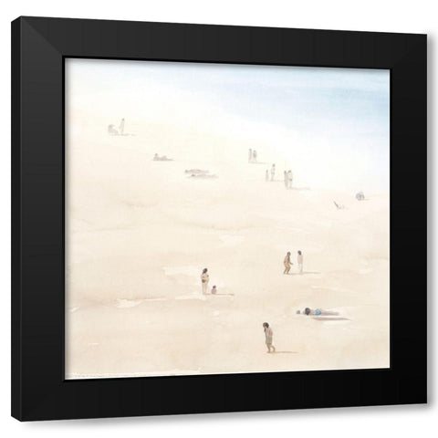 Beach Goers I Black Modern Wood Framed Art Print with Double Matting by Popp, Grace